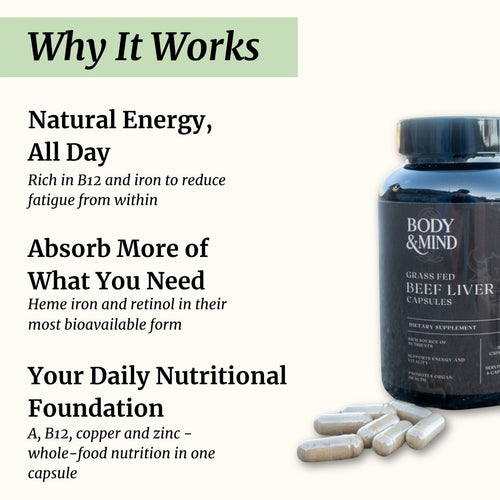 Grass-Fed Grass-Finished Beef Liver Capsules