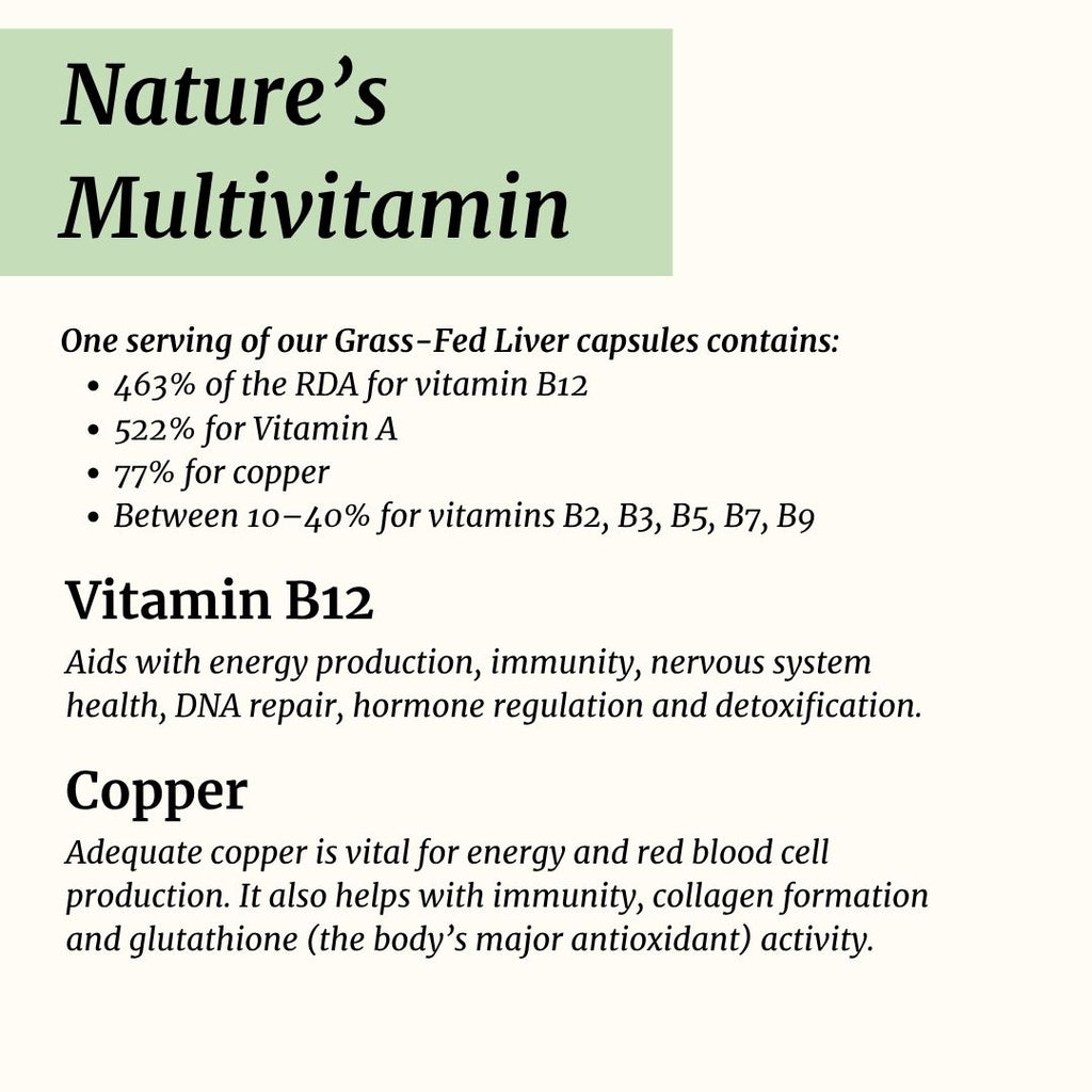 Grass-Fed Grass-Finished Beef Liver Capsules