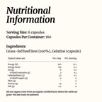 Grass-Fed Grass-Finished Beef Liver Capsules